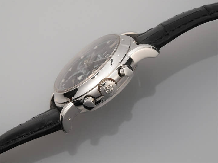 パテックフィリップ パーペチュアルカレンダー クロノグラフ Ref.3970EP-029 プラチナ ブラック11Pダイヤ文字盤