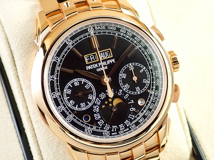 パテックフィリップ パーペチュアルカレンダー クロノグラフ Ref.5270/1R-001 ローズゴールド エボニーブラック ソレイユ文字盤