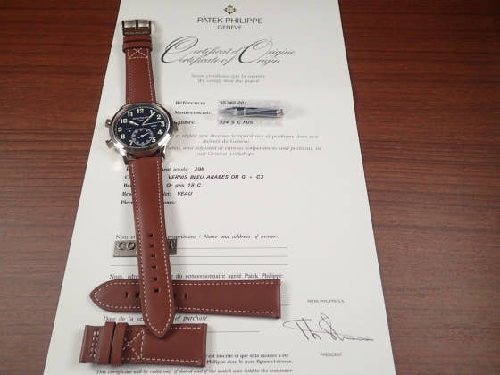 Patek Philippe Calatrava Ref.5524G Blue Vanish Dial Used pilot-2