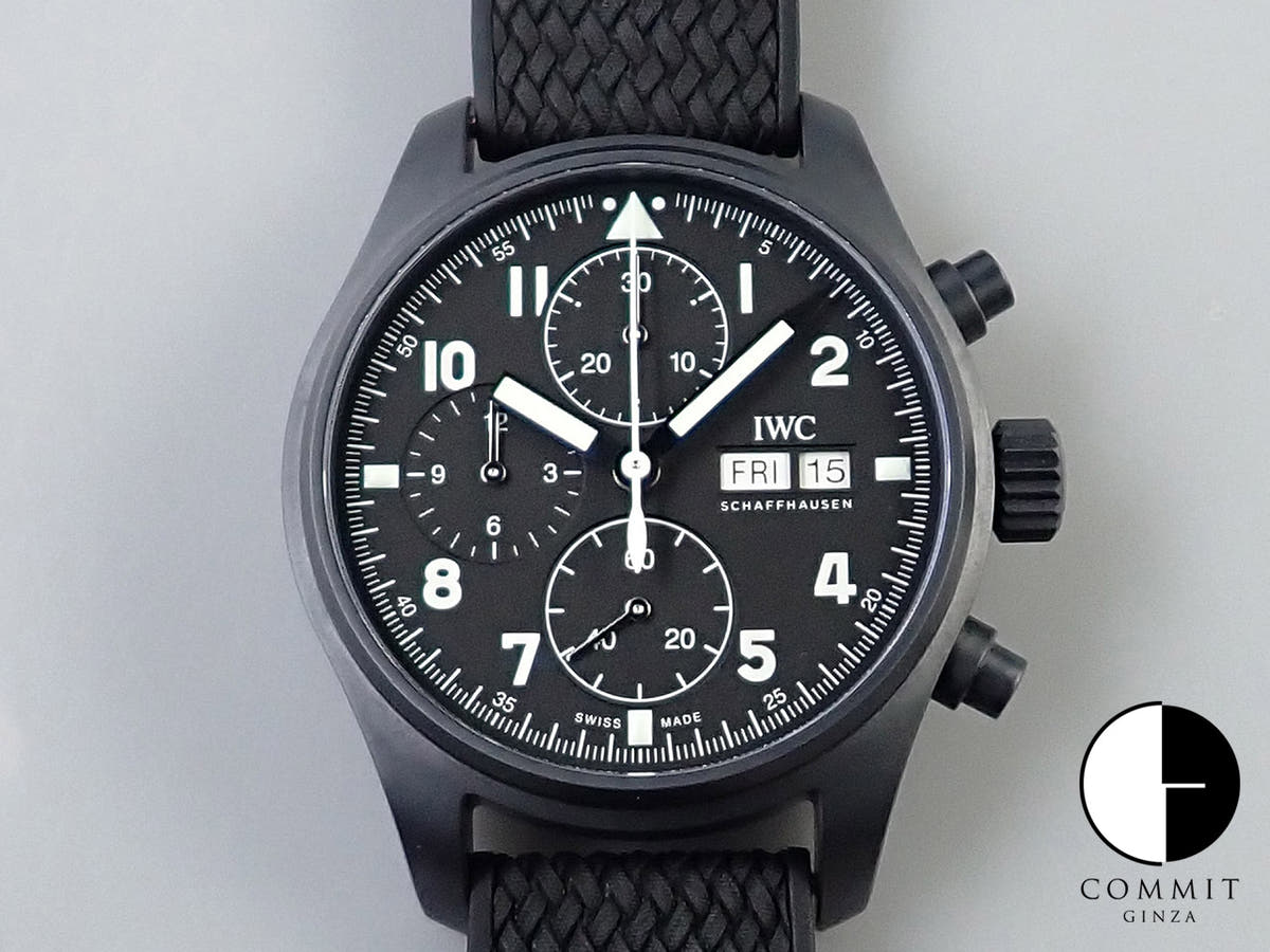 IWC パイロットウォッチ クロノグラフ トリビュート・トゥ・3705 Ref.IW387905 ブラック文字盤 極美品 3AF4MSKX
