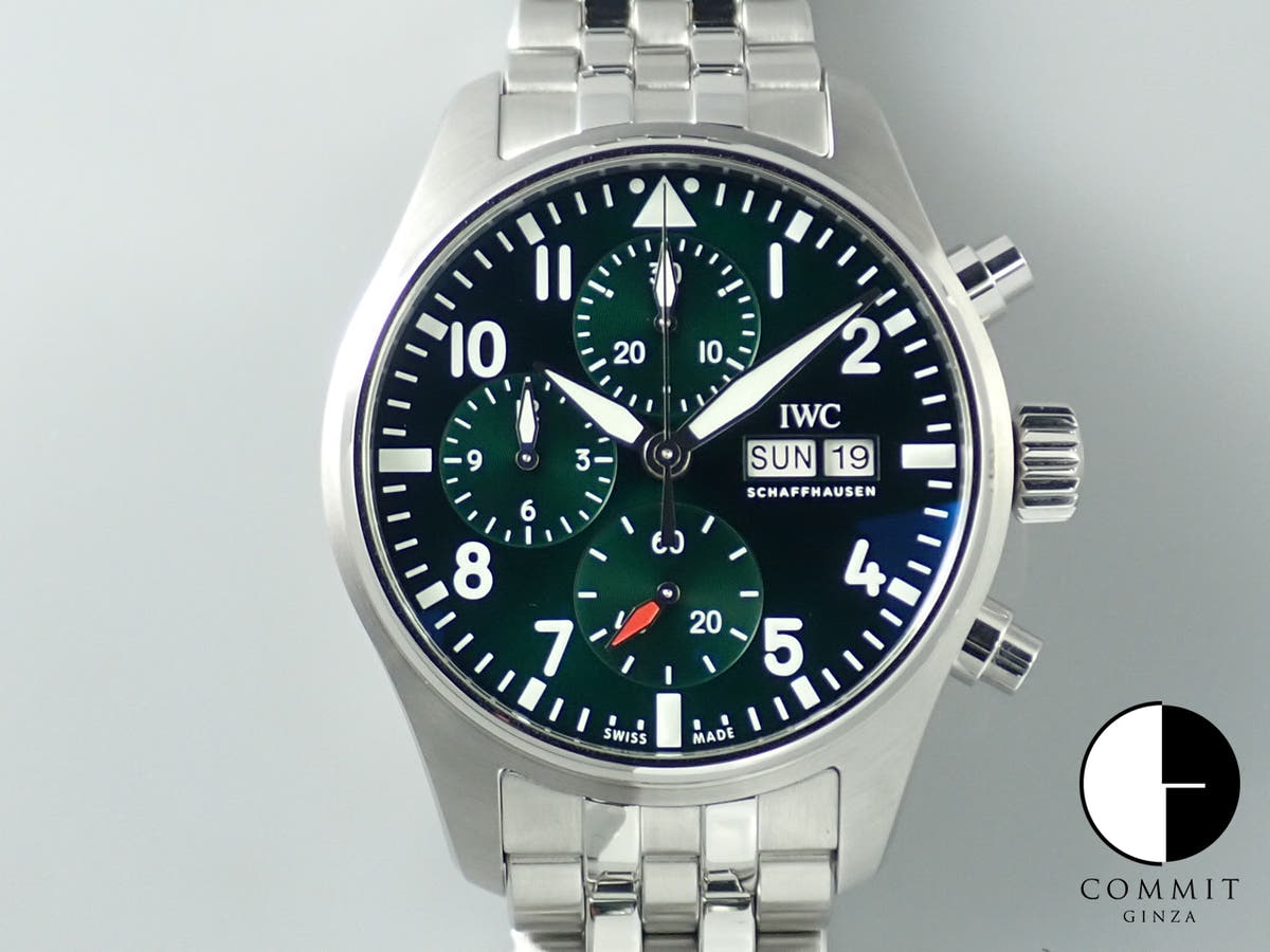 IWC Pilot's Watch Chronograph Ref.IW388104 Green Dial Very Good Condition LLUSY1P4
