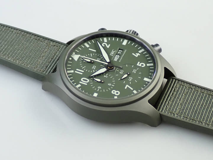 IWC パイロット ウォッチ クロノグラフ トップガン ウッドランド Ref.IW389106 グリーン文字盤 極美品 S0P2VTVC