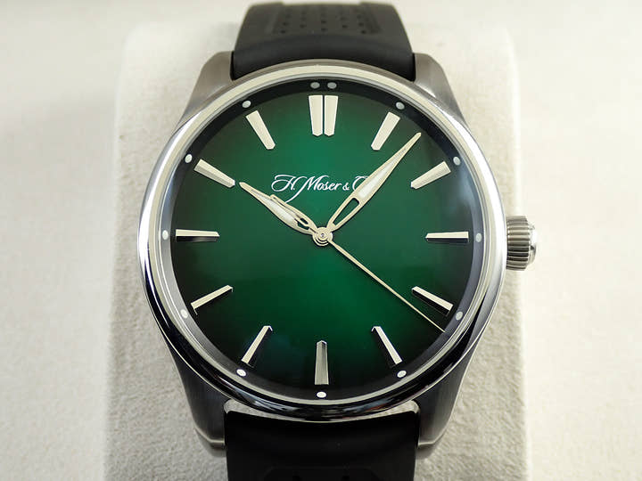 H.モーザー パイオニアセンターセコンド Ref.3200-1202 コズミックグリーン文字盤 中古 13UFWCC4