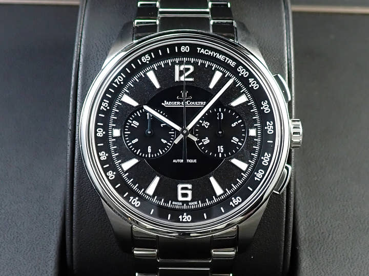 ジャガールクルト ポラリス クロノグラフ Ref.Q9028471 黒文字盤 美品 LJ1238R2