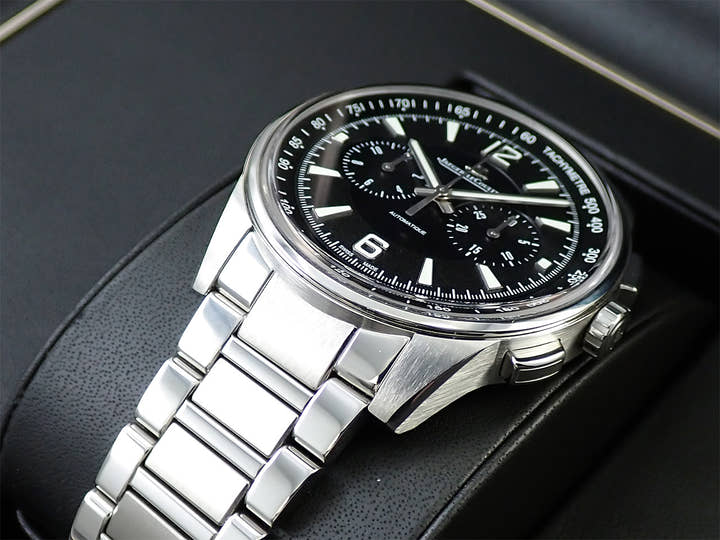 ジャガールクルト ポラリス クロノグラフ Ref.Q9028471 黒文字盤 美品 LJ1238R2