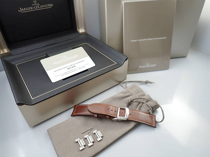 ジャガールクルト ポラリス クロノグラフ Ref.Q9028471 黒文字盤 美品 LJ1238R2