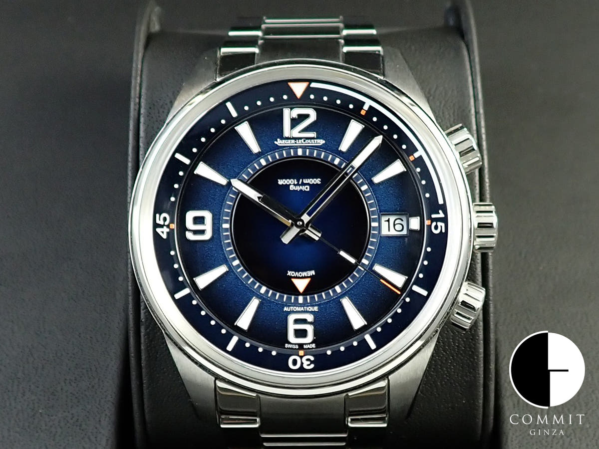 ジャガールクルト ポラリス マリナー メモボックス Ref.Q9038180 ブルー文字盤 美品 C0U62CMJ