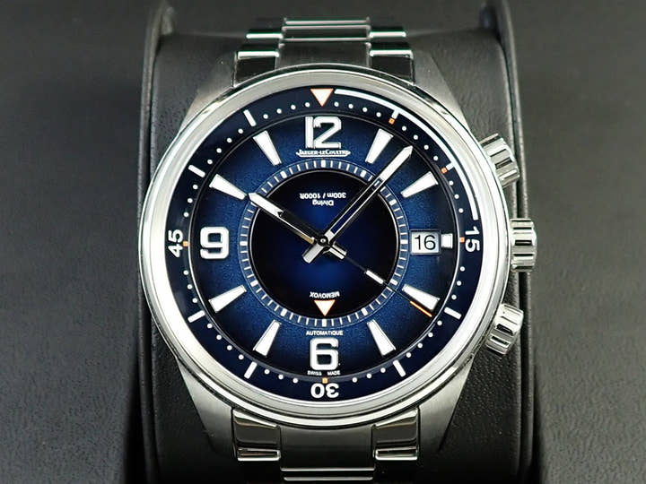 ジャガールクルト ポラリス マリナー メモボックス Ref.Q9038180 ブルー文字盤 美品 C0U62CMJ