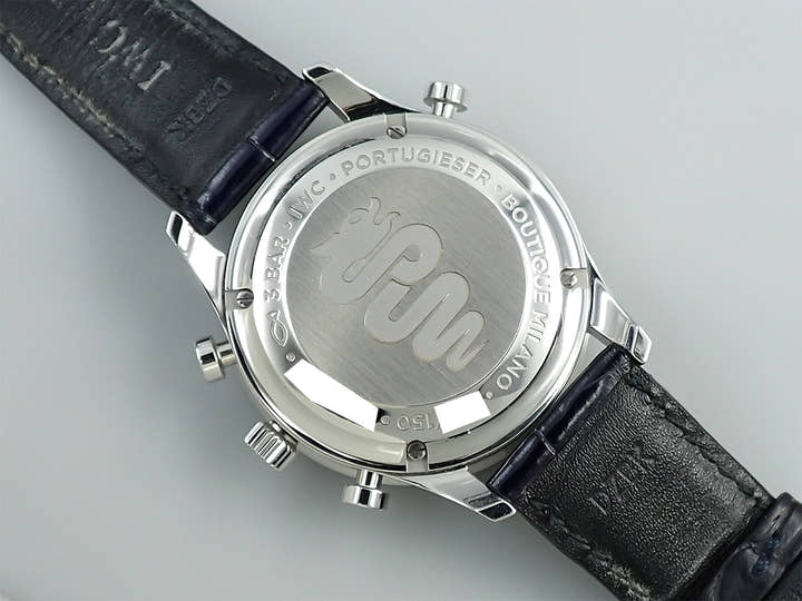 IWC ポルトギーゼ クロノグラフ ラトラパンテ ブティック ミラノ Ref.IW371222 ブルー文字盤 中古 8XA3JFYS