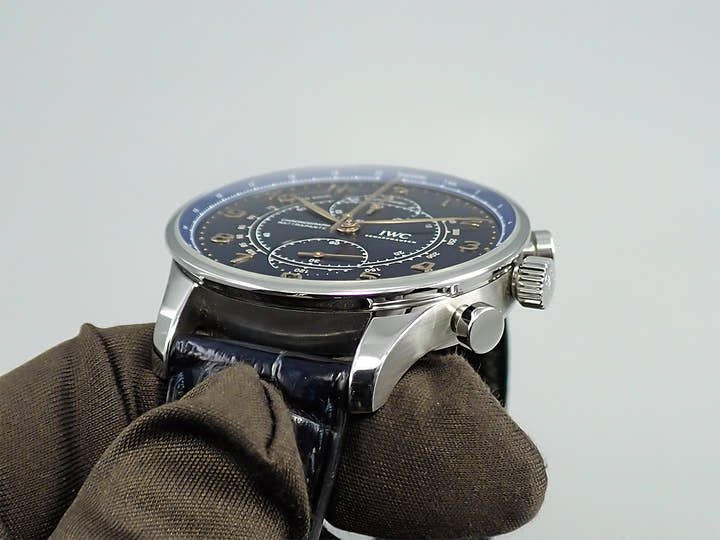 IWC ポルトギーゼ クロノグラフ ラトラパンテ ブティック ミラノ Ref.IW371222 ブルー文字盤 中古 8XA3JFYS