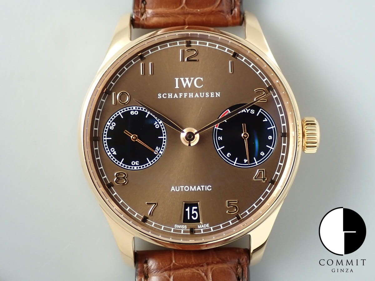 IWC ポルトギーゼ オートマティック Ref.IW500124 18KREG ブラウン文字盤 美中古 W3244966