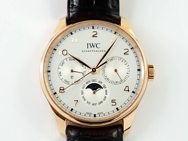 IWC ポルトギーゼ パーペチュアル カレンダー Ref.IW344202 シルバー文字盤 美中古 XA630333