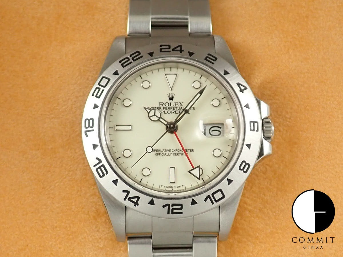 ロレックス エクスプローラーII Ref.16550 ステンレススチール アイボリー文字盤