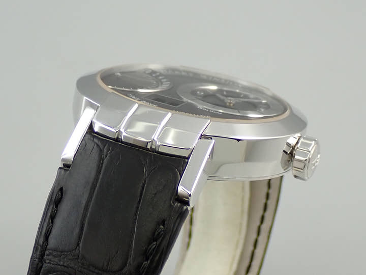 ハリーウィンストン プルミエール エキセンター タイムゾーン Ref.PRNATZ41WW001 ブラック文字盤 美品 X0P04X83