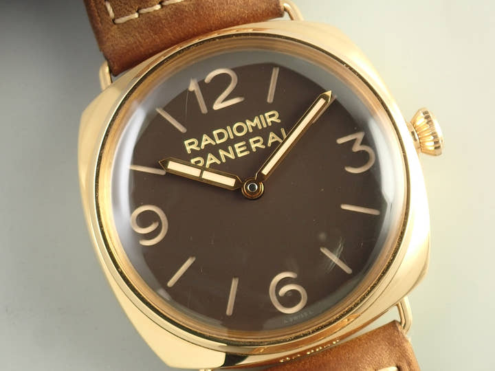 パネライ ラジオミール 3デイズ オロ・ロッサ Ref.PAM00379 ブラウン文字盤 中古 54S6P6U5