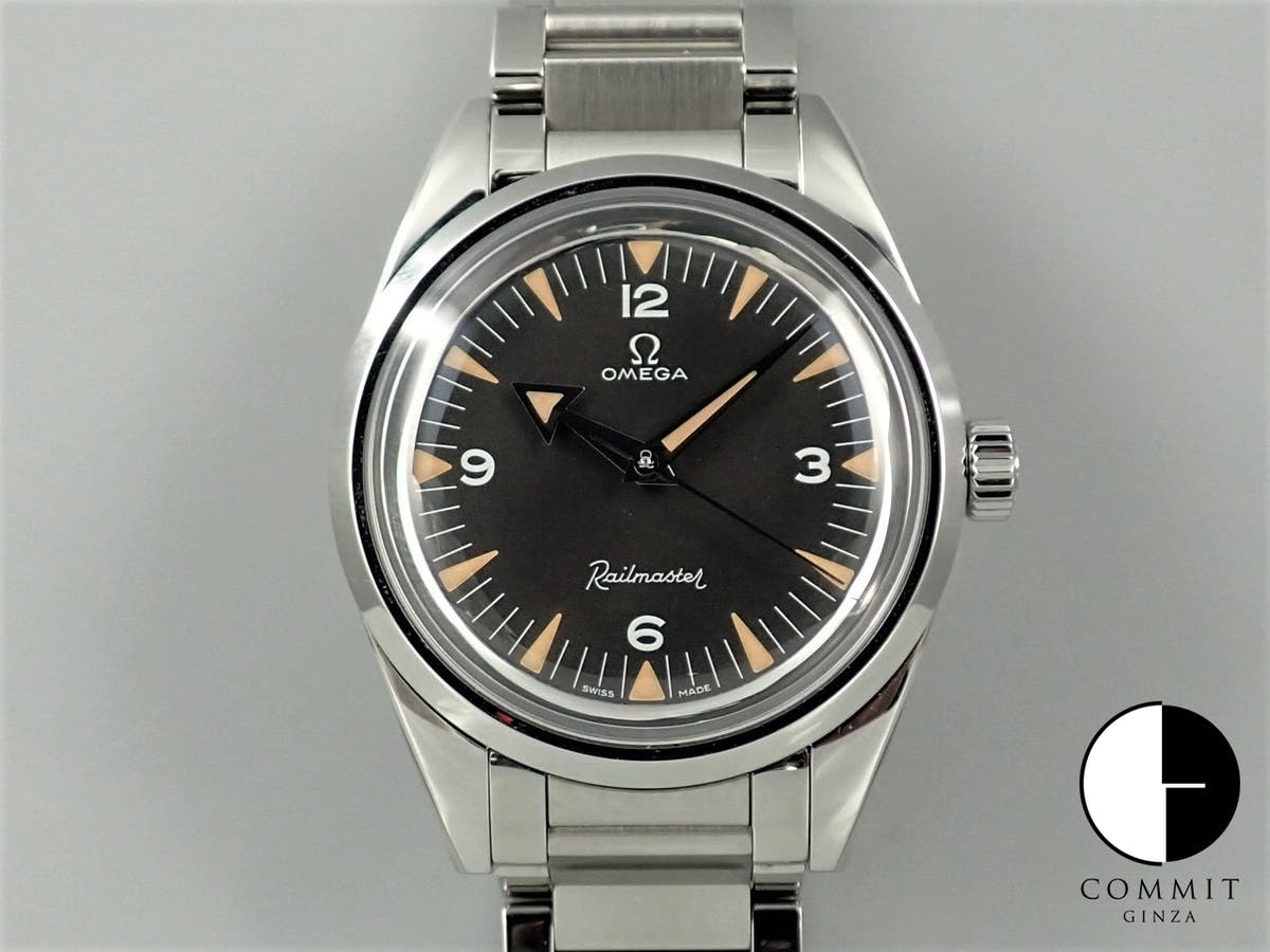 オメガ レイルマスター 1957 トリロジー Ref.220.10.38.20.01.002 ブラック文字盤 美品 092L49HM