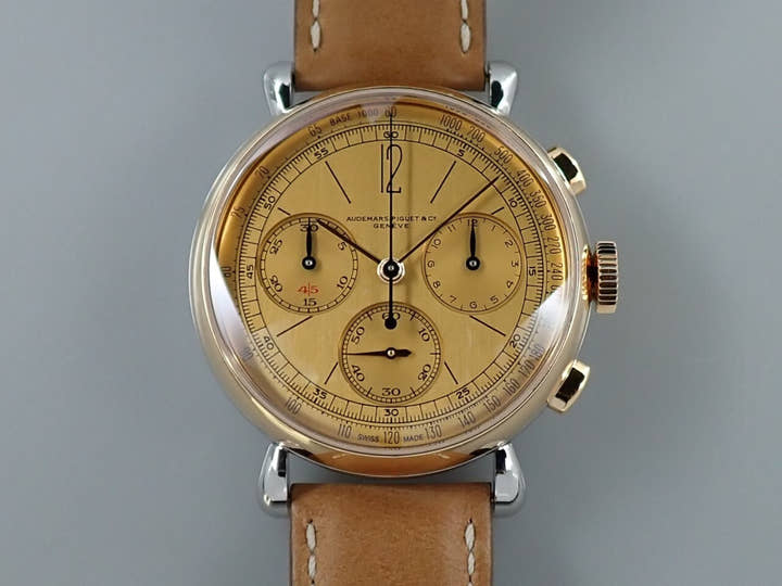 オーデマピゲ リマスター 01 クロノグラフ Ref.26595SR.OO.A032VE.01 ステンレススチール/ピンクゴールド イエローゴールドカラー文字盤