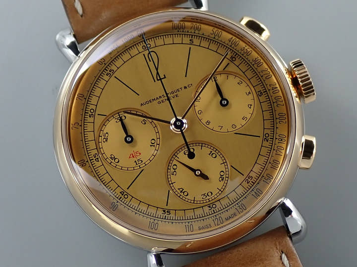 オーデマピゲ リマスター 01 クロノグラフ Ref.26595SR.OO.A032VE.01 ステンレススチール/ピンクゴールド イエローゴールドカラー文字盤