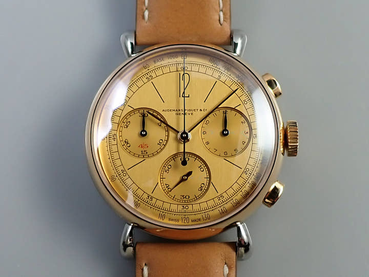 オーデマピゲ リマスター 01 クロノグラフ Ref.26595SR.OO.A032VE.01 ステンレススチール/ピンクゴールド イエローゴールドカラー文字盤