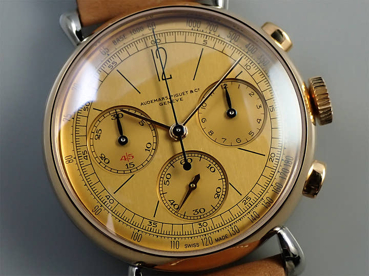 オーデマピゲ リマスター 01 クロノグラフ Ref.26595SR.OO.A032VE.01 ステンレススチール/ピンクゴールド イエローゴールドカラー文字盤