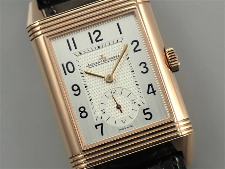 Jaeger-LeCoultre Reverso Classic Large Duo Small Second Ref.Q3842520 Silver Gray Dial Good Condition 9ZP92H86