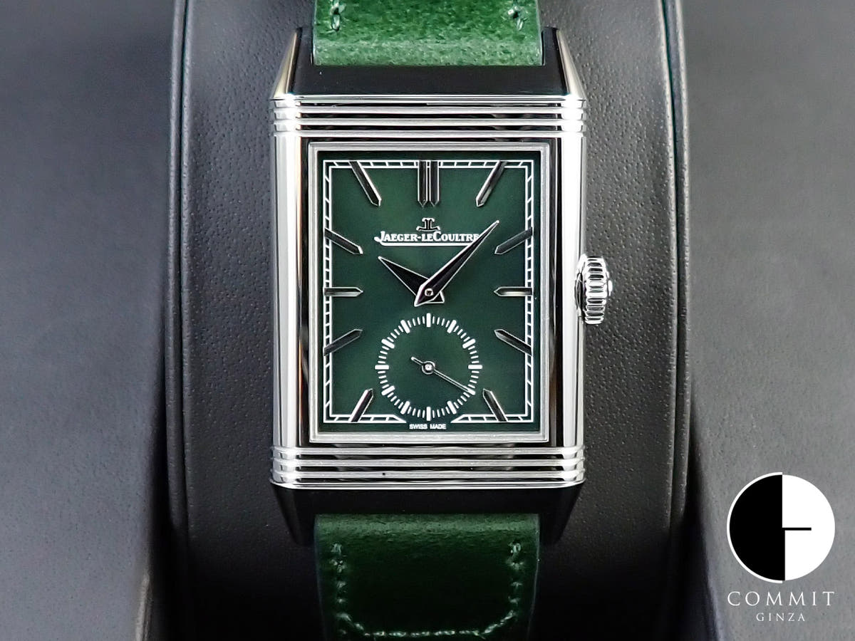 ジャガールクルト レベルソ トリビュート スモールセコンド Ref.Q3978430 グリーン文字盤 極美品 H3KTZRHK