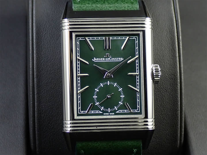 ジャガールクルト レベルソ トリビュート スモールセコンド Ref.Q3978430 グリーン文字盤 極美品 H3KTZRHK
