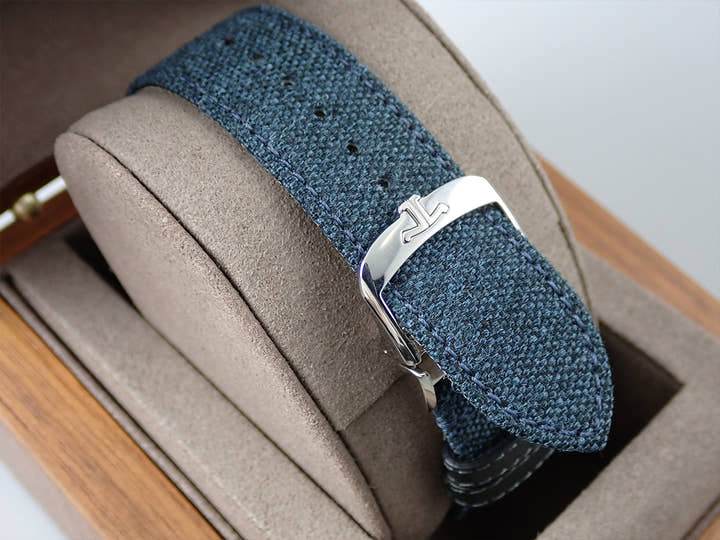 ジャガールクルト レベルソ トリビュート クロノグラフ Ref.Q389848J ブルーグレー/スケルトン文字盤 美中古 CC2UL642