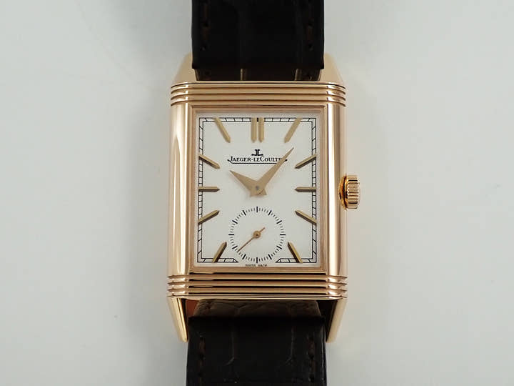 ジャガールクルト レベルソ トリビュート デュオ Ref.Q3902420 シルバー文字盤 美中古 LU87Z0LC