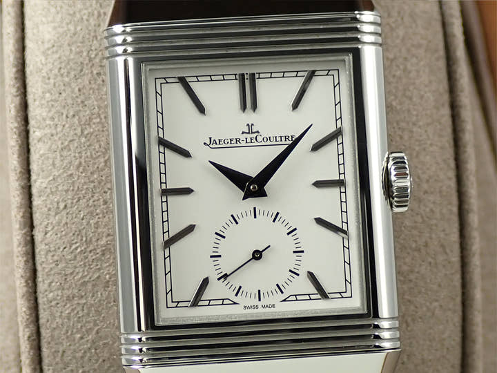 ジャガールクルト レベルソ トリビュート スモールセコンド Ref.Q713842J シルバー文字盤 中古 J9U61594