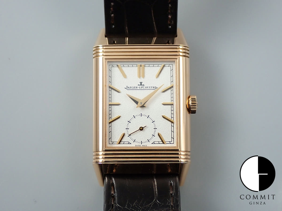 ジャガールクルト レベルソ トリビュート デュオ Ref.Q3902420 シルバー文字盤 美品 SJX640YY