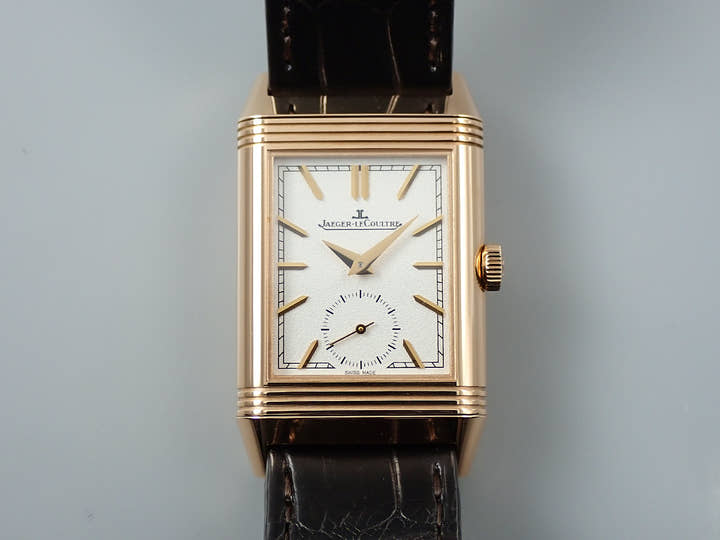 ジャガールクルト レベルソ トリビュート デュオ Ref.Q3902420 シルバー文字盤 美品 SJX640YY