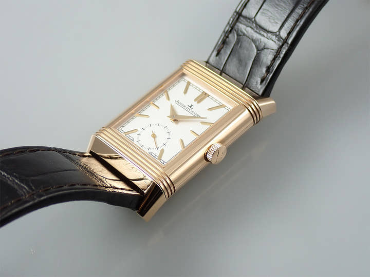 ジャガールクルト レベルソ トリビュート デュオ Ref.Q3902420 シルバー文字盤 美品 SJX640YY