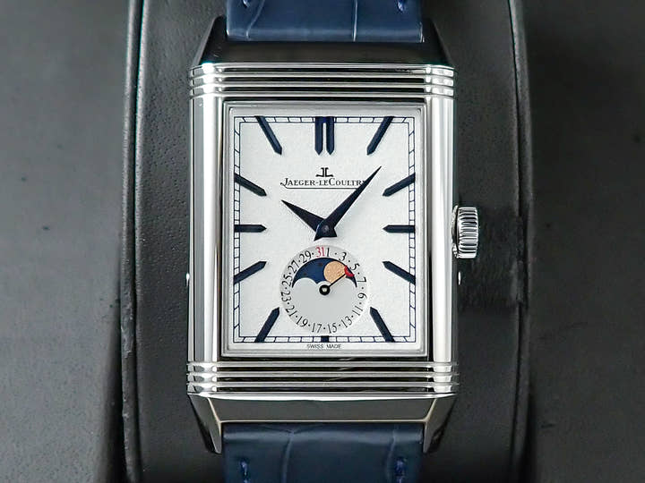 ジャガールクルト レベルソ トリビュート ムーン Ref.Q3958420 シルバー文字盤 美品 J0WJZ141