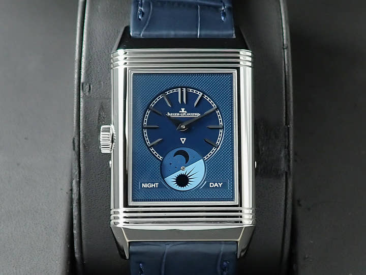 ジャガールクルト レベルソ トリビュート ムーン Ref.Q3958420 シルバー文字盤 美品 J0WJZ141