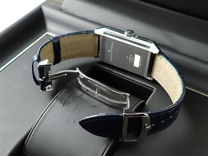 ジャガールクルト レベルソ トリビュート ムーン Ref.Q3958420 シルバー文字盤 美品 J0WJZ141