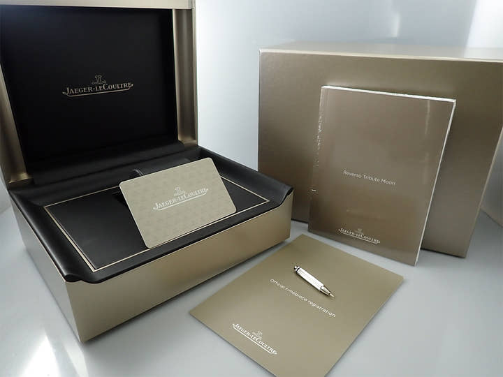 ジャガールクルト レベルソ トリビュート ムーン Ref.Q3958420 シルバー文字盤 美品 J0WJZ141