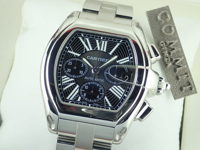 カルティエ ロードスター Ref.W62020X6 ブラック文字盤 中古 road-star-2