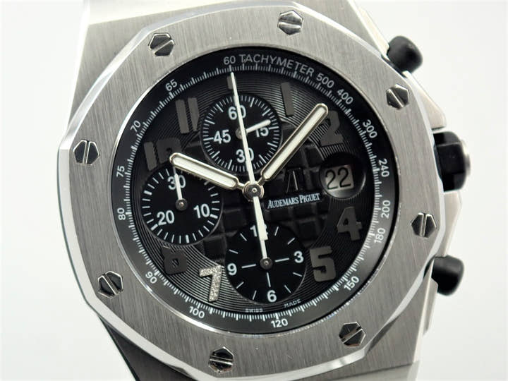 オーデマピゲ ロイヤルオーク オフショア クロノグラフ GINZA7 Ref.26180ST.OO.D101CR.01 ステンレススチール ブラック文字盤