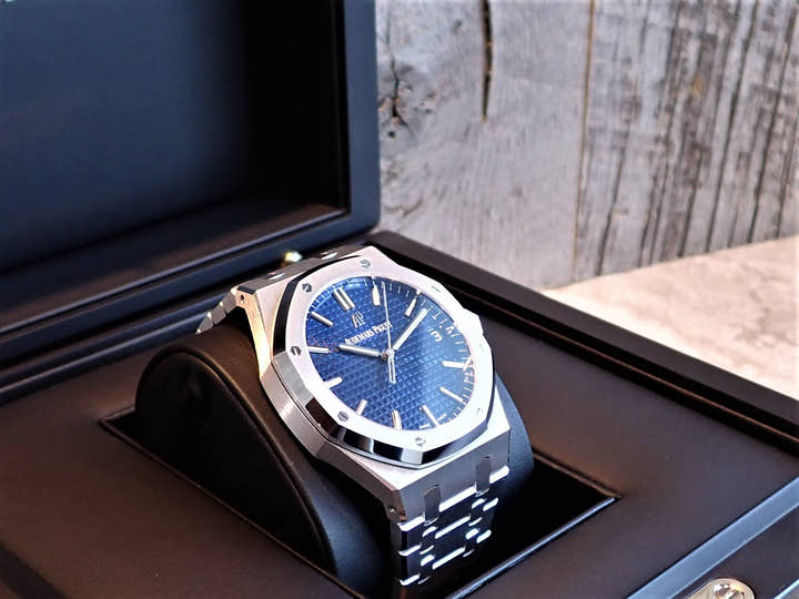 オーデマピゲ ロイヤルオーク Ref.15503BC.OO.1220BC.01 ホワイトゴールド ブルー文字盤