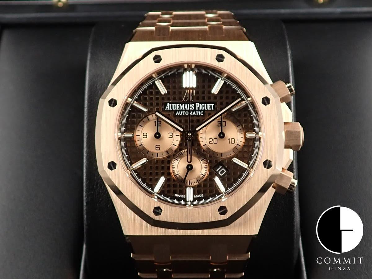 オーデマピゲ ロイヤルオーク クロノグラフ Ref.26331OR.OO.D821CR.01 ピンクゴールド ブラウン文字盤