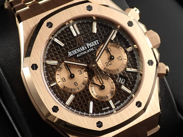 オーデマピゲ ロイヤルオーク クロノグラフ Ref.26331OR.OO.D821CR.01 ピンクゴールド ブラウン文字盤