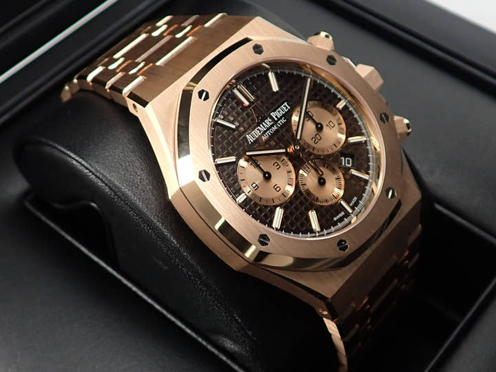 オーデマピゲ ロイヤルオーク クロノグラフ Ref.26331OR.OO.D821CR.01 ピンクゴールド ブラウン文字盤