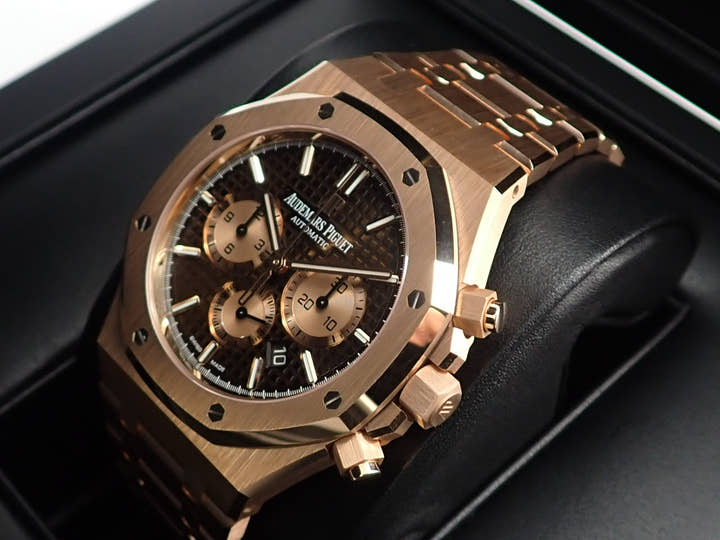 オーデマピゲ ロイヤルオーク クロノグラフ Ref.26331OR.OO.D821CR.01 ピンクゴールド ブラウン文字盤