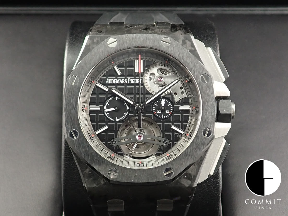 オーデマピゲ ロイヤルオーク オフショア トゥールビヨン クロノグラフ Ref.26550AU.OO.A002CA.01 カーボン ブラック文字盤