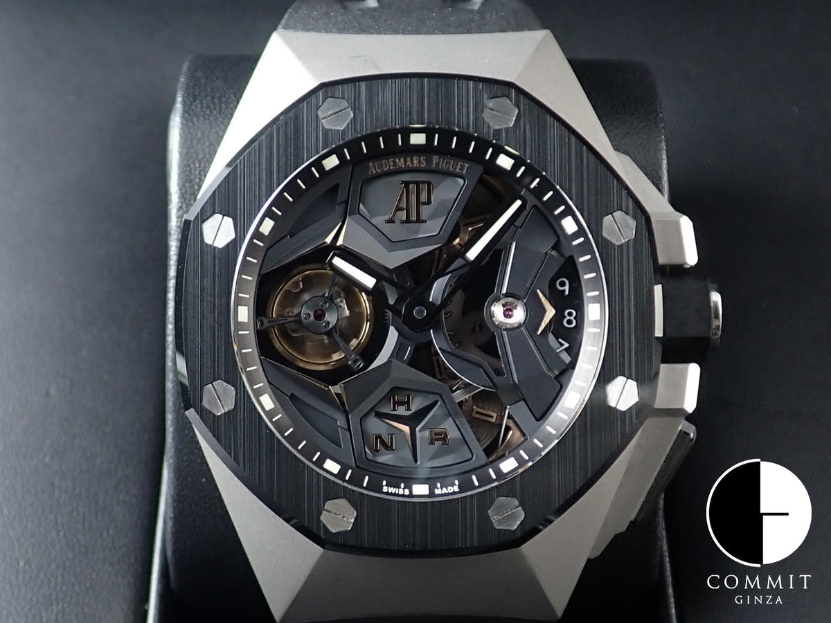 オーデマピゲ ロイヤルオーク コンセプト フライング トゥールビヨン GMT Ref.26589IO.OO.D002CA.01 チタン ブラック文字盤