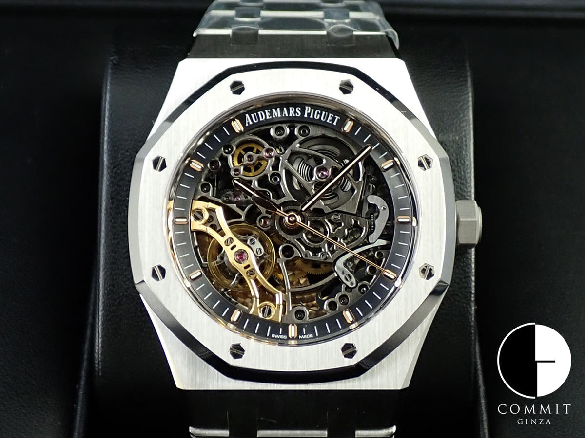 オーデマピゲ ロイヤルオーク ダブル バランスホイール オープンワーク Ref.15407ST.OO.1220ST.01 ステンレススチール スケルトン文字盤