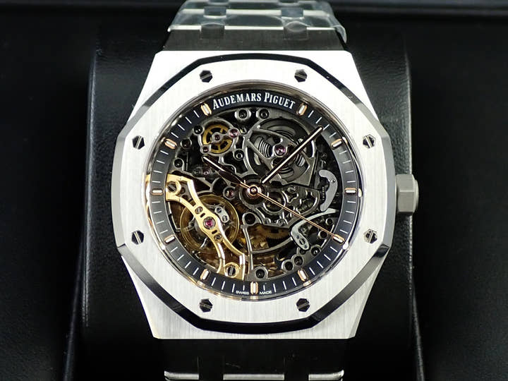 オーデマピゲ ロイヤルオーク ダブル バランスホイール オープンワーク Ref.15407ST.OO.1220ST.01 ステンレススチール スケルトン文字盤