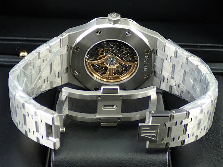 オーデマピゲ ロイヤルオーク ダブル バランスホイール オープンワーク Ref.15407ST.OO.1220ST.01 ステンレススチール スケルトン文字盤