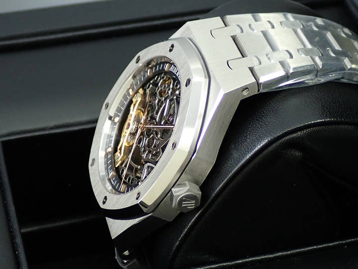 オーデマピゲ ロイヤルオーク ダブル バランスホイール オープンワーク Ref.15407ST.OO.1220ST.01 ステンレススチール スケルトン文字盤